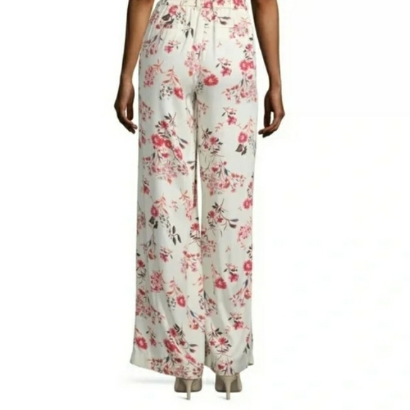 NEW WORTHINGTON Sasha Floral High Waist Wide Leg Pants Multicolor Stretch - Picture 13 of 14